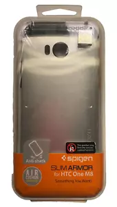 Spigen Slim Armor Case for HTC One M8 - Satin Silver - Picture 1 of 5