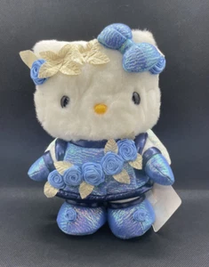 NEU Vintage 2001 Hello Kitty Limited Edition Winter Angel Blue Rose Plüsch Puppe - Bild 1 von 6