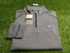 KJUS Junior Boys Keano Half-Zip Golf Pullover NGLA Logo Navy (USA 14) 164 - Picture 1 of 2