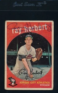1959 Topps #154 Ray Herbert Kansas City A's Signed Auto *387 - Picture 1 of 1