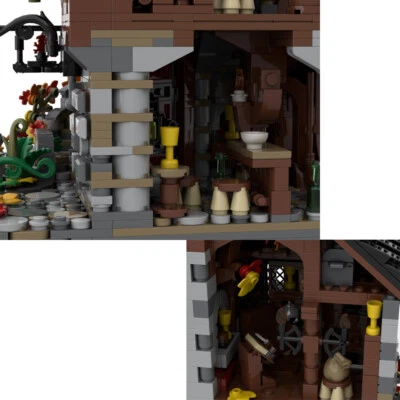 MOC-156159 Modular Building: Pub, House and Tree with Interior 4632 Pieces - Image 1 of 2