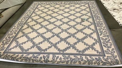 Ковер с отверстием цвета слоновой кости/светло-голубой 8 футов 0 дюймов x 10 футов 0 дюймов сниженная цена 1172671119 HK230A-8 - Изображение 1 из 4