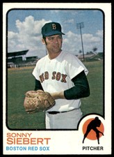 1973 TOPPS SONNY SIEBERT 14 BASEBALL BOSTON RED SOX