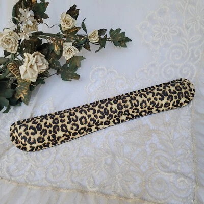 Wrist rest soft microfiber Leopardi print fabric gel cushion pressure relieving - Image 1 of 4