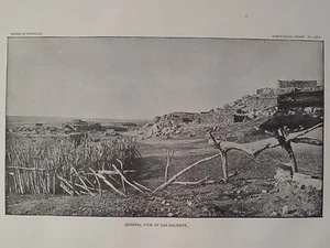 Ojo Caliente Farming Village Zuni New Mexico 1891 Original Print - Picture 1 of 2