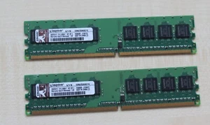 2 x Kingston KVR667D2N5K2/1G DDR2-667 PC2-5300 RAM Speicher Memory - Bild 1 von 2