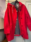 Joules Red raincoat worn twice size 16