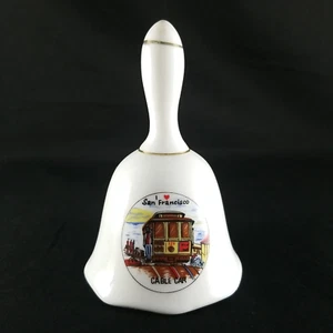 Vintage San Francisco Porcelain Bell Souvenir Cable Car 4 1/4" Tall - Picture 1 of 5
