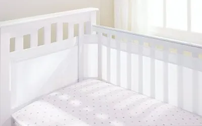 AirFlow 4 Sided Cot Mesh Liner - White • 34.75£