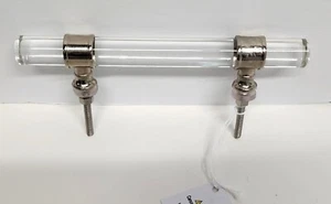4" Lucite Drawer Pull Handles Cabinet Door Knob Pulls Clear Acrylic Silver - Picture 1 of 5