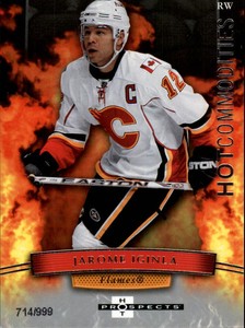 2007-08 Hot Prospects Calgary Flames Hockey Card #118 Jarome Iginla HC /999