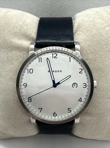 Skagen Hagen SKW6335 Women's Black Leather Analog Dial Quartz Wrist Watch JNA921 - Picture 1 of 11