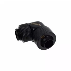 Raccord à compression rotatif Alphacool Eiszapfen 13/10 mm 90 degrés G1/4 noir NEUF - Photo 1/4