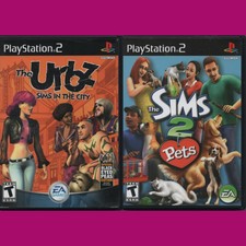 PlayStation 2 The SIMs Urbz in the City & Pets Lot PS2 Video Game Collection Set