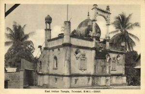 trinidad, B.W.I., East Indian Temple (1920s) Postcard