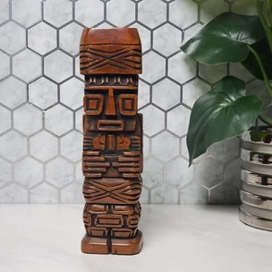Vintage Inca Hand Carved Wood Viracocha God Statue Mexico - Picture 1 of 20