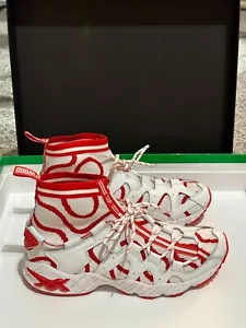 ASICS NEW Gel-mai Knit Vivienne Westwood In White/fiery Red SIZE 40 WOMEN 10 - Picture 1 of 8