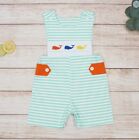 NEW Whale Baby Boys Boutique Overall Romper Jumpsuit Shortalls