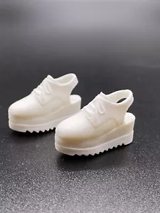 NEW Barbie Princess Adventure Doll Flat Feet White Platform Sneaker Sandal Shoes - Picture 1 of 4