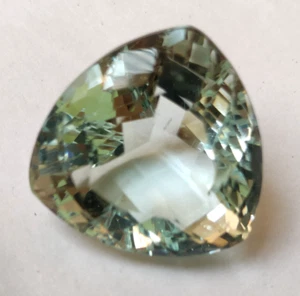 AAA+ 14.20 Ct. Large Aquamarine Trillion Cut Loose Gemstone for Ring & Pendant - Picture 1 of 6
