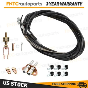 330-9371 Universal Rear Parking Brake Emergency E-Brake Cable Kit Black - Picture 1 of 14