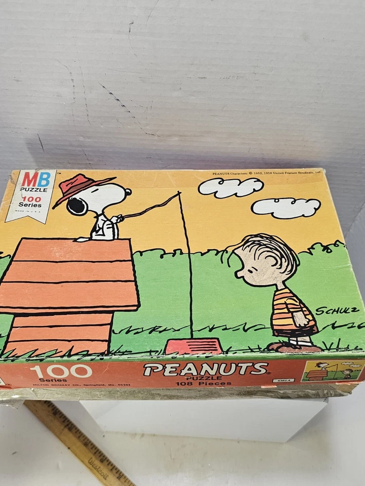 Rompecabezas de 108 piezas Peanuts Snoopy Linus 1958 vintage. RARO abierto y completo. Foto 1 de 4