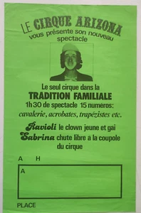 Affiche originale cirque - Le cirque Arizona - tradition familiale - Ravioli - Picture 1 of 1