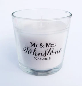 VELA PERFUMADA VAINILLA PERSONALIZADA REGALO DE BODA REGALO FAVOR REGALO - Imagen 1 de 1