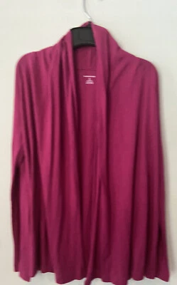 Lands' End Women Size 6-8  Open Cardigan Pink Lightweight Casual Lands End - Image 1 of 4