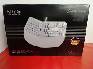 Perixx Periboard- 413 W Mini Ergonomic Keyboard  (Open Box) Gaming - Picture 1 of 12