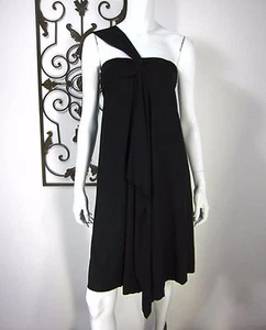 A/X ARMANI EXCHANGE ONE SHOULDER KLEID GR. S SMALL SCHWARZ ASYMMETRISCHER SAUM - Bild 1 von 12