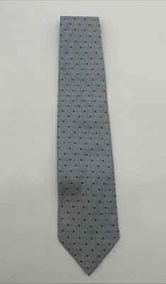 Corbata clásica Milano Emanuele Buenos Aires para hombre 100 % seda azul-gris hecha en Italia.83 Foto 1 de 4