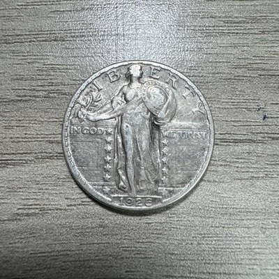 1926 S San Francisco Standing Liberty Quarter Choice VF US Silver .25 Cent Coin - Image 1 of 3
