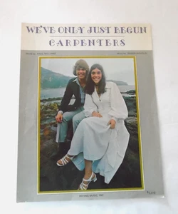 Vintage Sheet Music "We've Only Just Begun", Williams/Nichols Sung by Carpenters - Picture 1 of 4