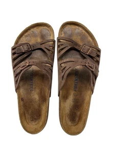 Birkenstock Granada Soft Footbed Oiled Leather Brown Sandals Womens 11 Mens 9 N - Picture 1 of 12