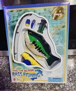 Big Bass Fishing Game Feel The Action Game 1998 Toy Very Rare New In Box Vintage - Picture 1 of 2