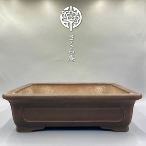 Olla Bonsái japonesa "KEIZAN 佳山" W:40 cm 15,7 pulgadas/L: 11,8 pulgadas/H: 4,3 pulgadas de JAPÓN #298 - Imagen 1 de 11