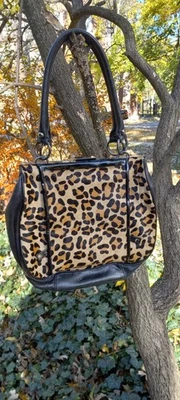 Bolso de Mano Steven by Steve Madden Cuero Genuino y Estampado de Leopardo Pelo de Caballo Foto 1 de 4