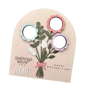 Segnale artigianale per bouquet di fiore di legno Ornamento Regalo versatile - Foto 1 di 6