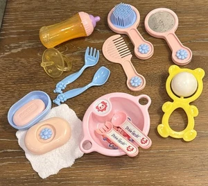 Pinkie Panda Set Nasta Feeding Bowl Spoon, Brush Comb Doll Care Bottle - Picture 1 of 6
