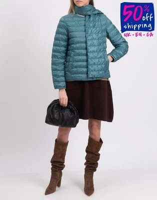 RRP €398 WEEKEND MAX MARA Beirut Quilted Jacket IT42 US6 UK10 M Packable Snap - Image 1 of 4