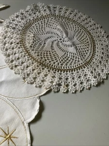 Dekodeckchen 3-teilig   weiß-gold  Weihnachten    Ø von 29 cm bis 31 cm - Bild 1 von 9