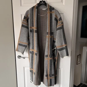 Cocogio Wool Blend Cardigan Women’s Medium Long Made in Italy Sweater Longline - Picture 1 of 12