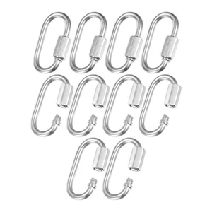 10-Pack Quick Links Chain Connector, M3.5 1/8 304 Stainless Steel D-Shape Loc... - Picture 1 of 6