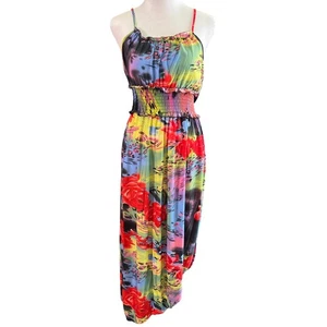Vestido sin mangas Island floral asimétrico XL nuevo con etiquetas - Imagen 1 de 3