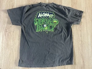 FITTED HAWAII T-SHIRT HAWAII ALOHA SERVED DAILY MEN’S GRAY TEE SIZE X LARGE - Picture 1 of 9
