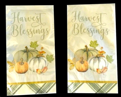 Thanksgiving Paper Napkins Towels Buffet Plaid Fall Harvest Blessings 2pk 20 ct - Image 1 of 4