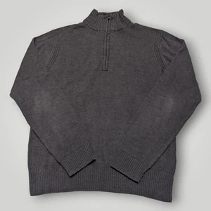 Suéter Pullover Kenneth Cole Reaction Para Hombres M 1/4 Cremallera GRIS OSCURO Mezcla de Algodón - Imagen 1 de 11