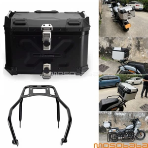 Aluminum Rear Top Case w/ Mounting Bracket For Harley Softail Street Bob FXBB - Bild 1 von 9