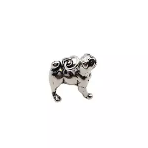 Sterling Silver Pug Charm - Picture 1 of 1